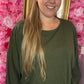 Long Sleeve Balloon Soft Leger Groen Plus Size maat 46 t/m 50