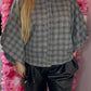 Blouse Check Chan Zwart Plus Size Maat 44 t/m 48-50