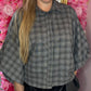 Blouse Check Chan Zwart Plus Size Maat 44 t/m 48-50