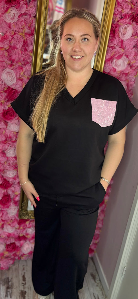 Comfy Set Blingie Zwart tot maat 48