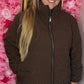 Jas Bling Queen Bruin Plus Size Maat 46 t/m 50