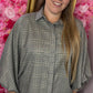 Blouse Check Chan Bruin Plus Size Maat 44 t/m 48-50