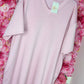 Lang T-shirt/T-shirt Jurk Basic Licht Roze Maat 48 t/m 54