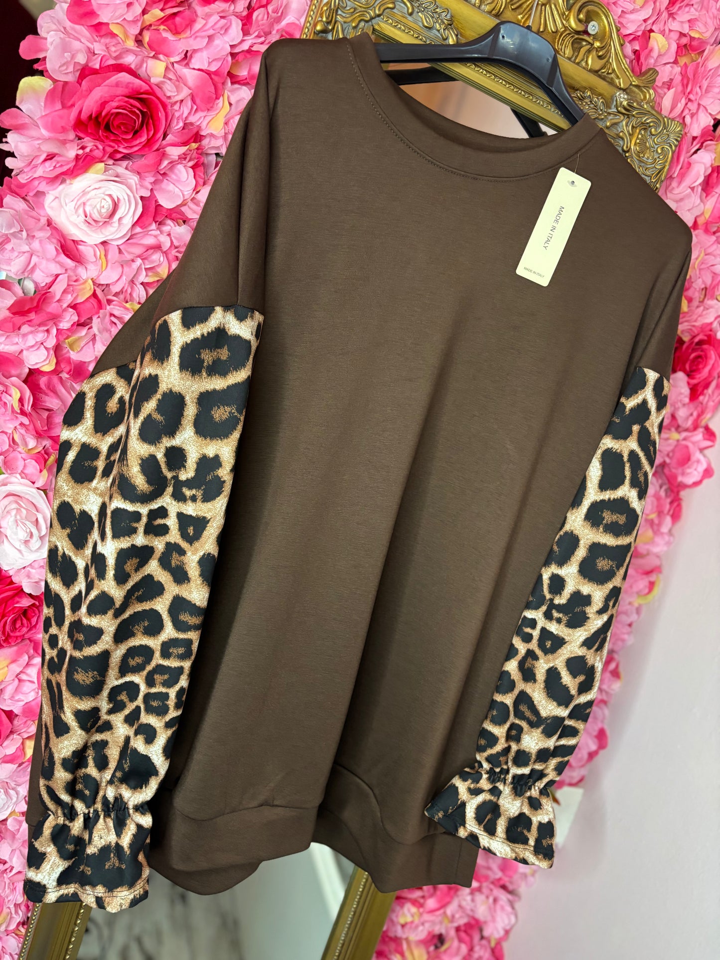 Sweater Flair Bruin Plus Size Maat 48 t/m 52