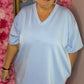Lang T-shirt/T-shirt Jurk Basic Licht Blauw Maat 48 t/m 54