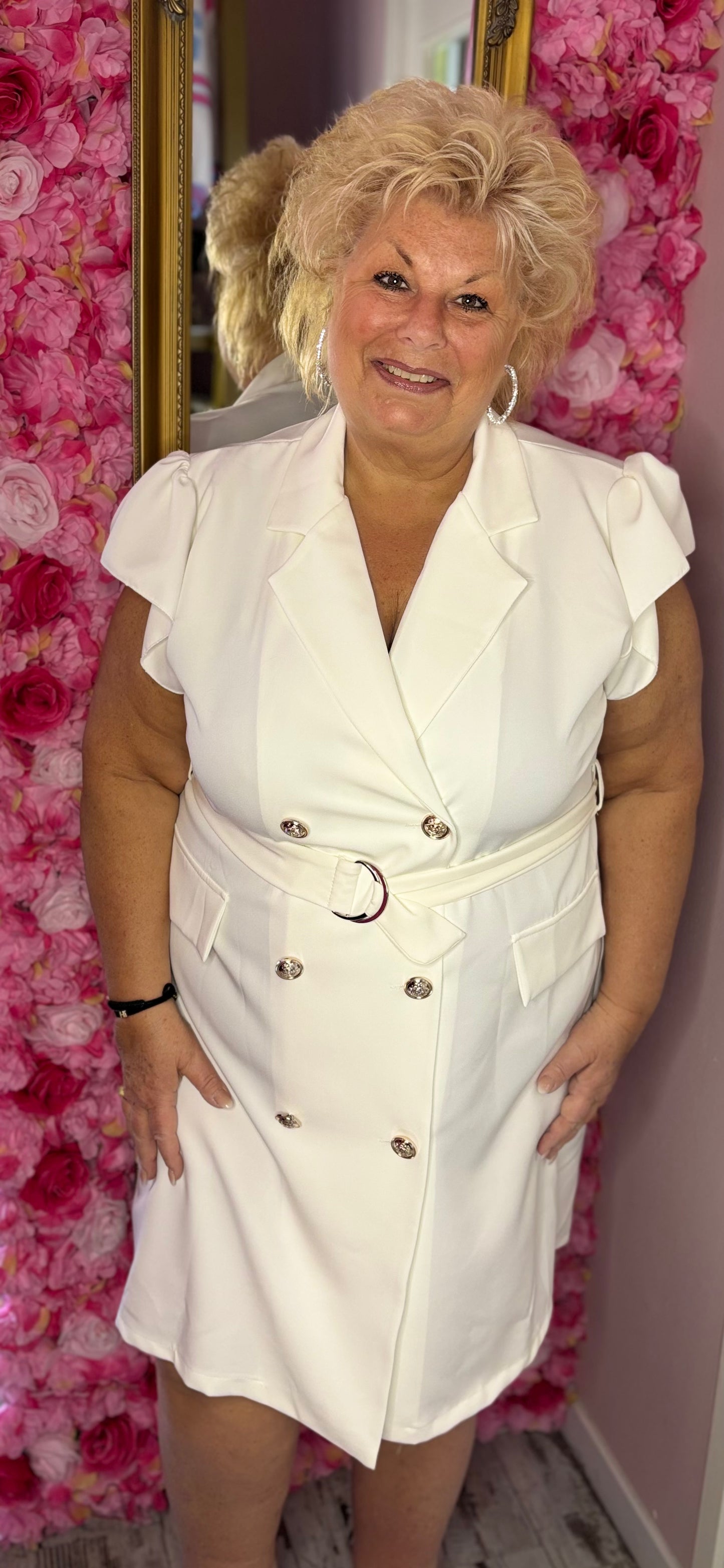 Jurk Classy Wit Maat 44 t/m 50-52