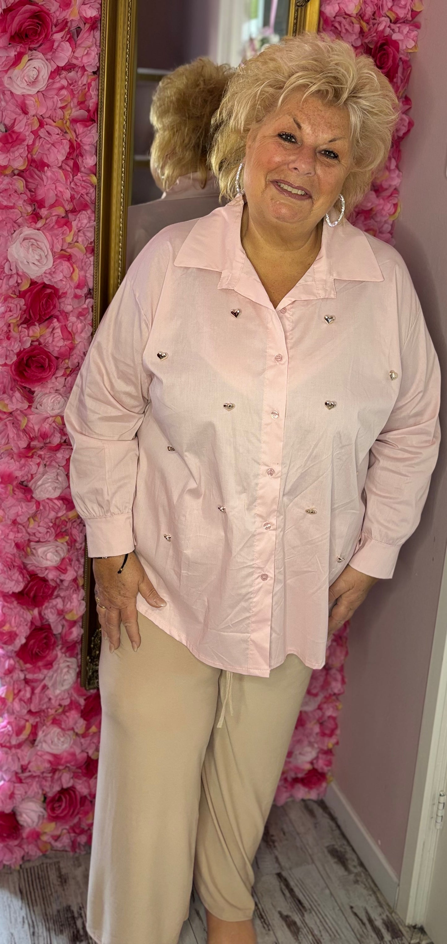 Broek Travel Beige Plus Size Maat t/m 54