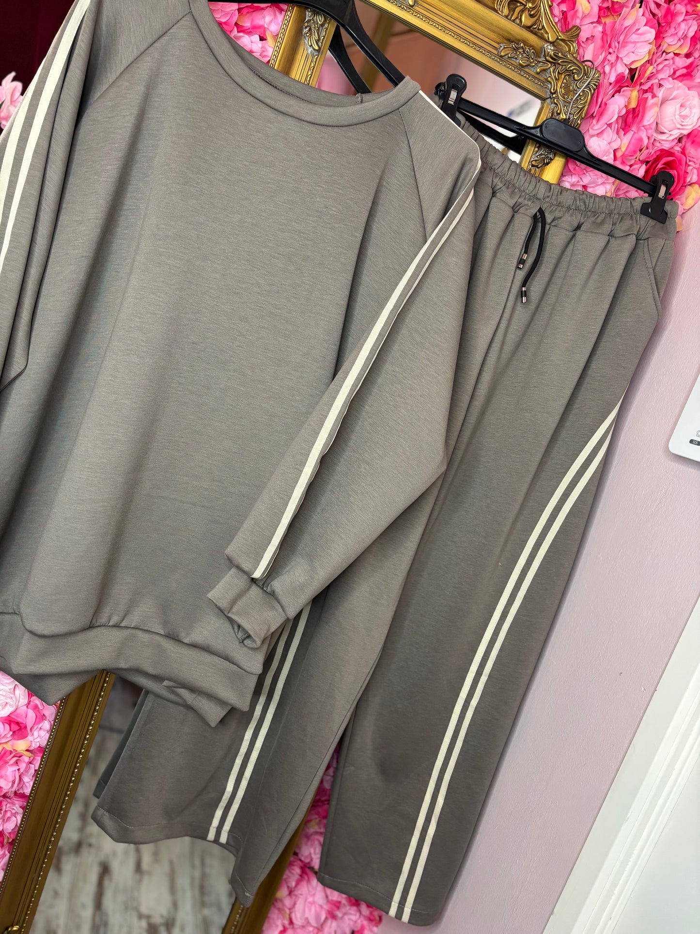 Comfy Set Sporty Chic Grijs Plus Size maat 48 t/m 54