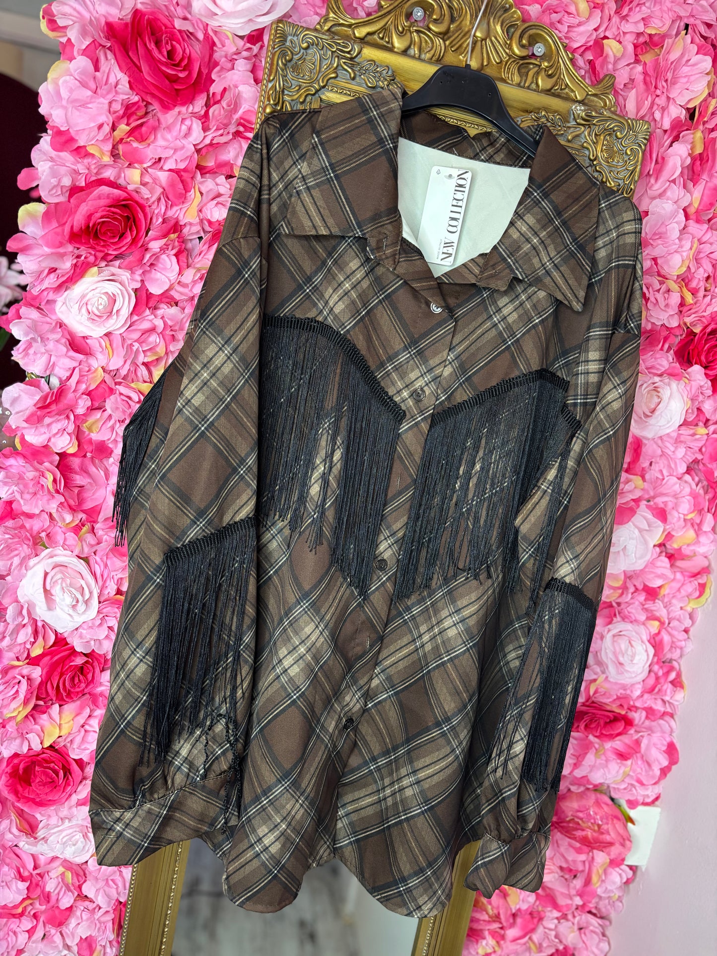 Blouse West Wild Bruin Plus Size Maat 44 t/m 48