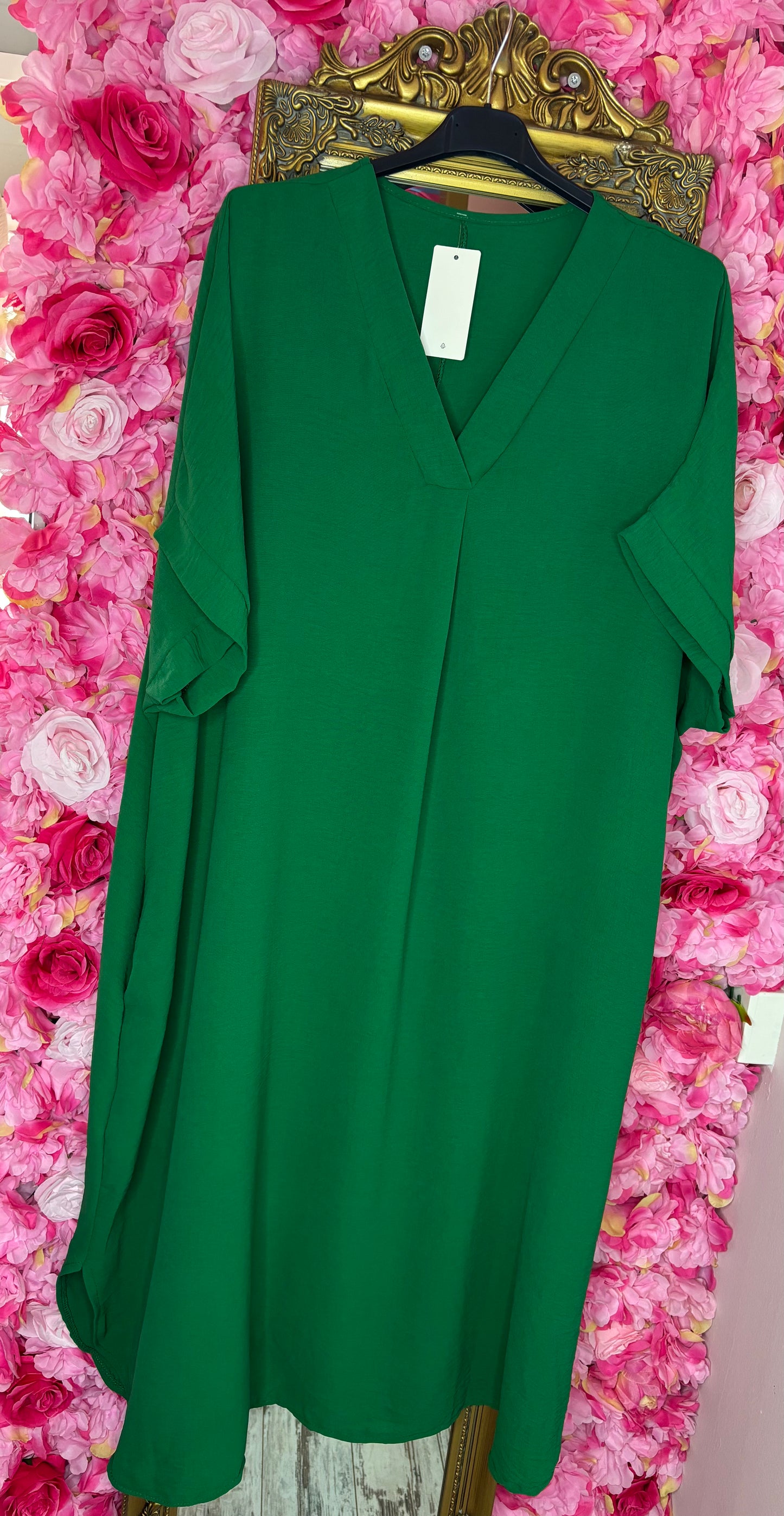 Lange Jurk Summer Guc Groen Plus Size Maat 48 t/m 54-56