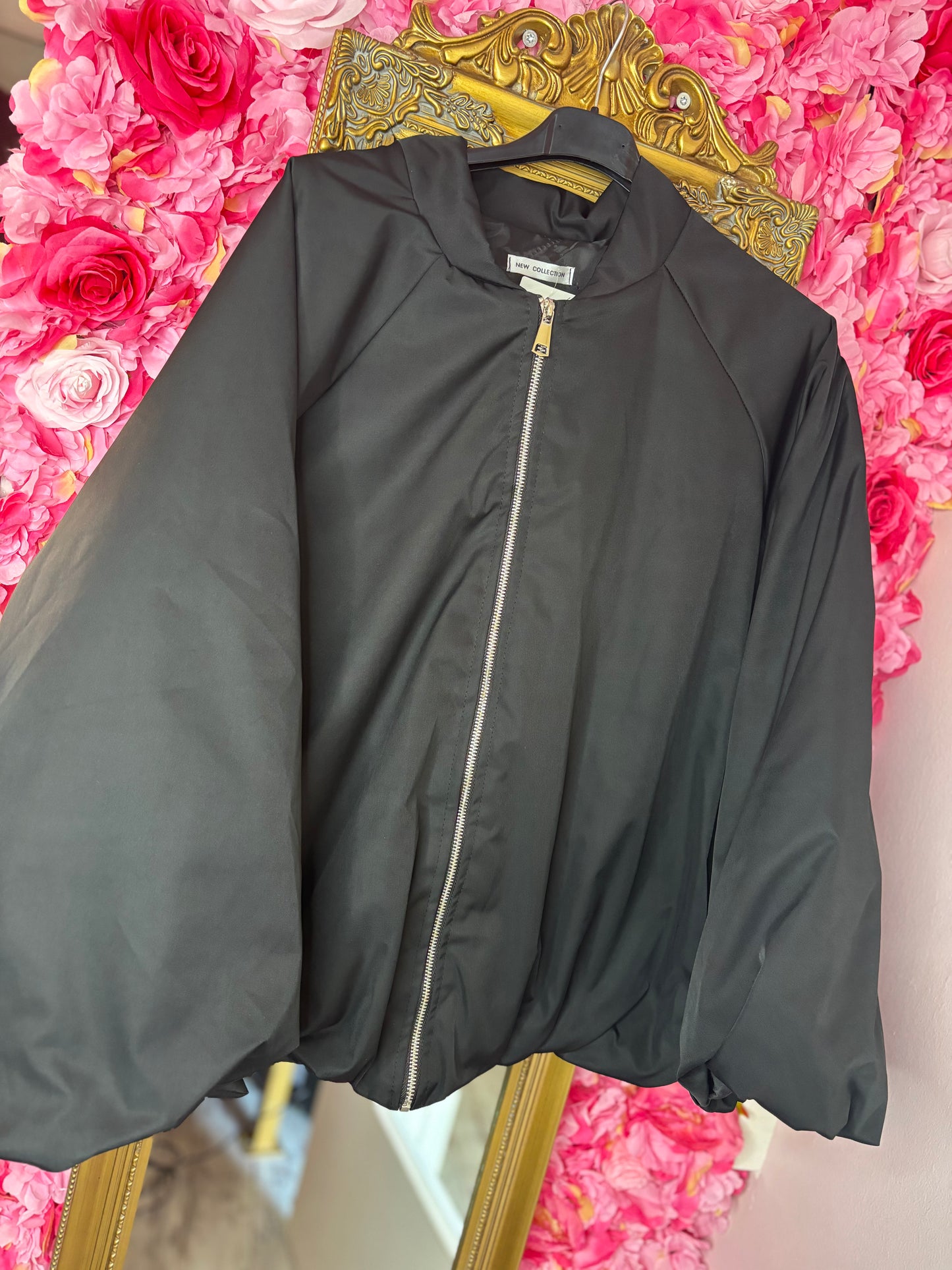 Bomber Sporty Zwart Plus Size Maat 48 t/m 52-54