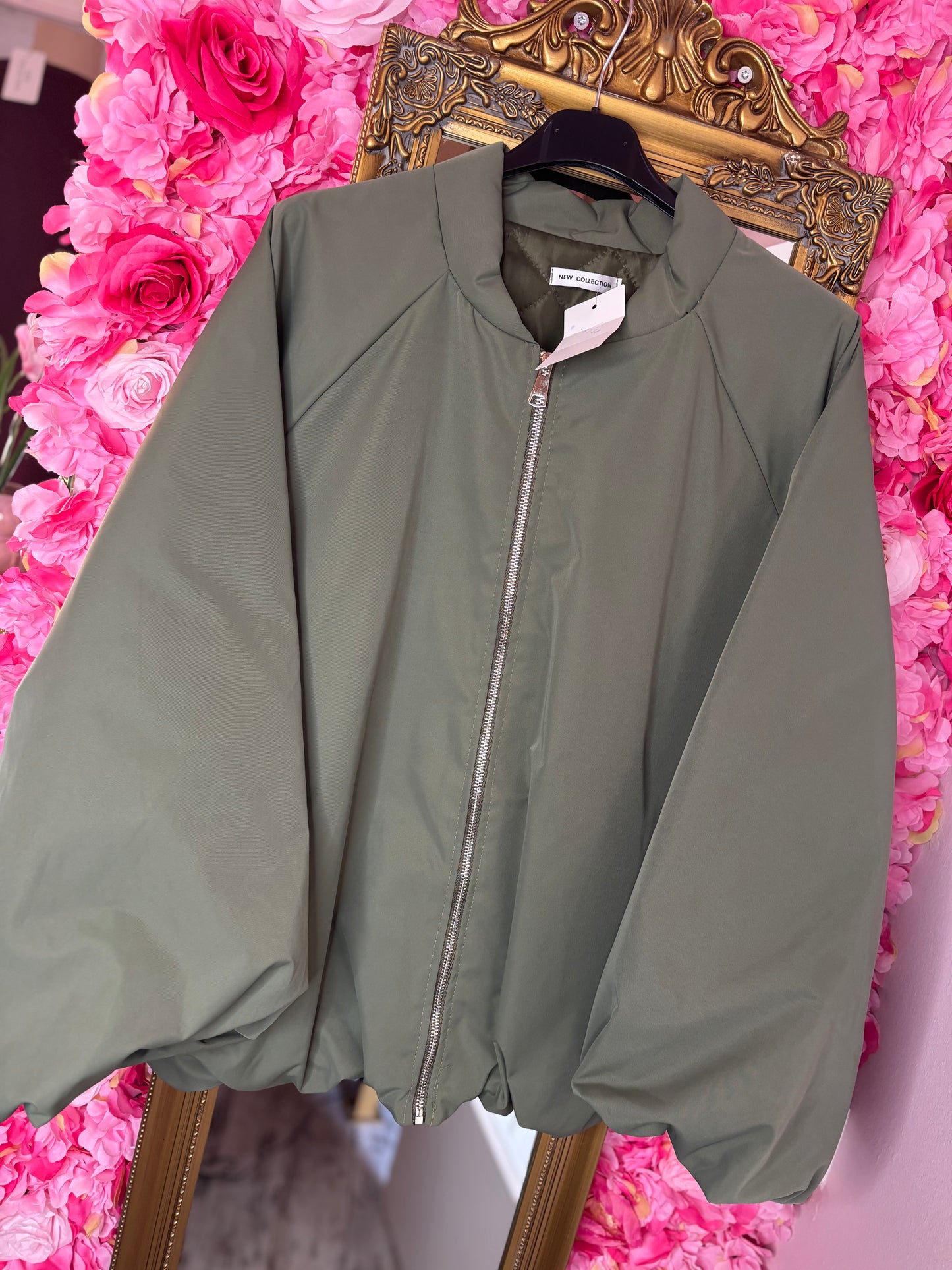 Bomber Sporty Leger Groen Plus Size Maat 48 t/m 52-54
