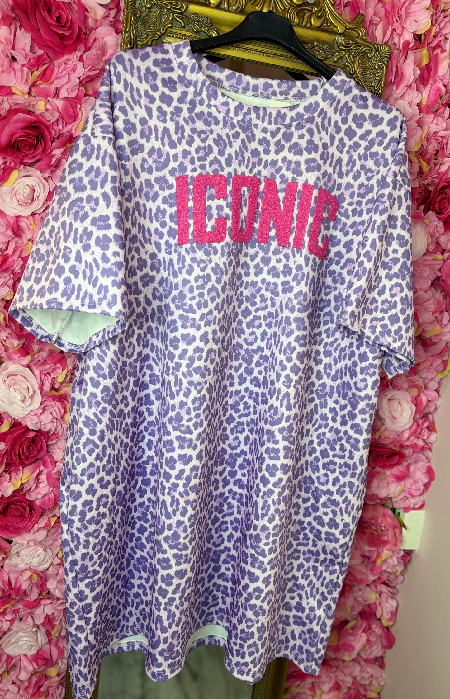 Jurk Icon Panter Lilla Plus Size Maat 46 t/m 52-54
