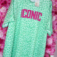 Jurk Icon Panter Mint Plus Size Maat 46 t/m 52-54