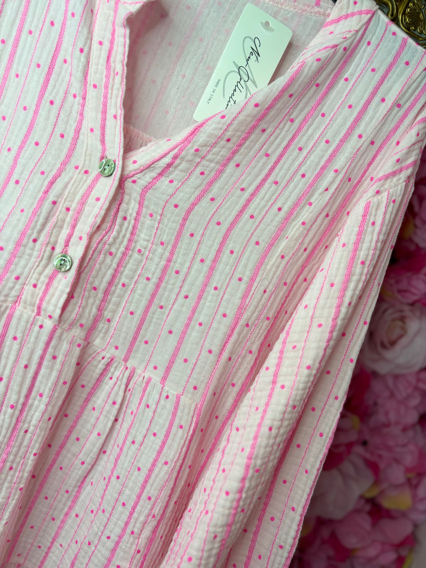 Jurk/Tuniek Ibiza Roze Plus Size Maat 48 t/m 54