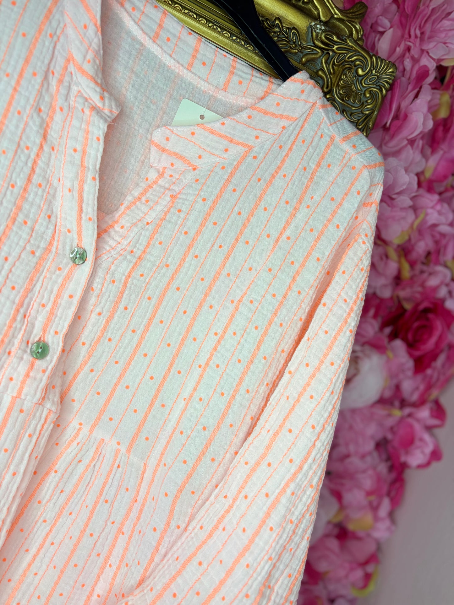 Jurk/Tuniek Ibiza Oranje Plus Size Maat 48 t/m 54