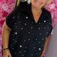 Blouse Parel Zwart Plus Size Maat 48 t/m 54