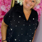 Blouse Parel Zwart Plus Size Maat 48 t/m 54