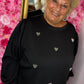 Sweater Sweatheart Zwart Plus Size Maat 50 t/m 54