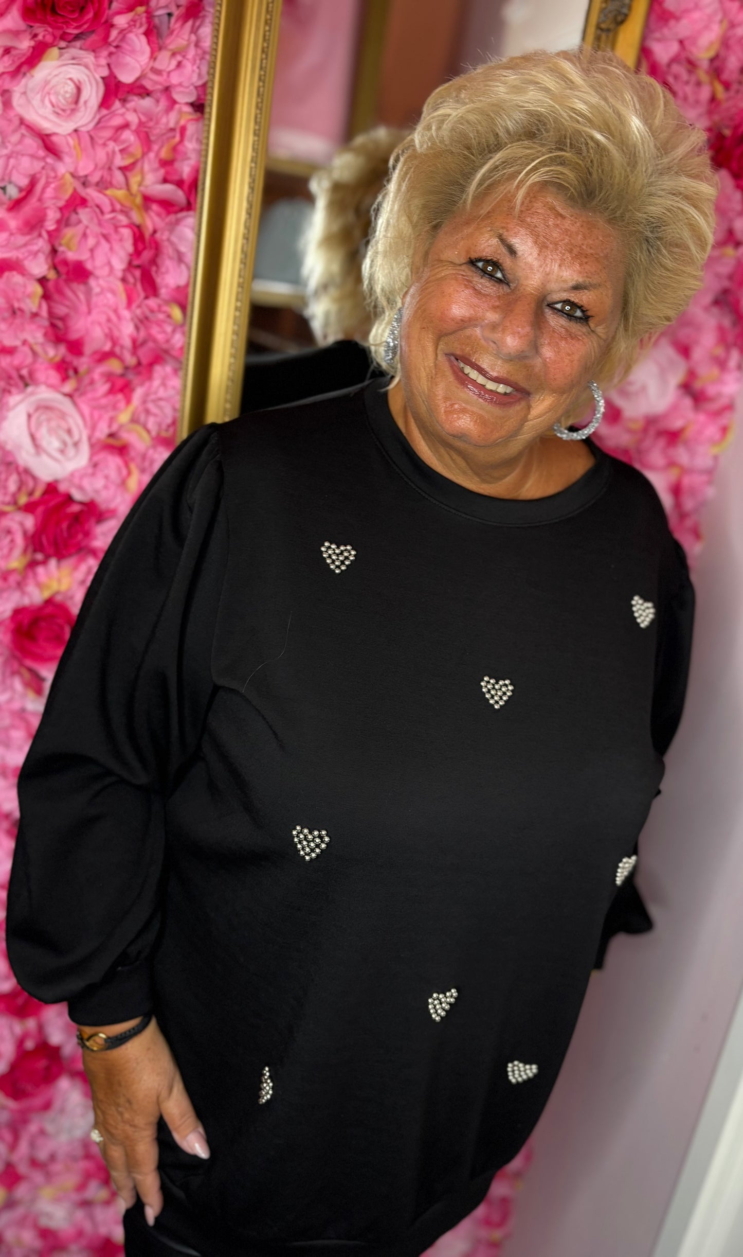 Sweater Sweatheart Zwart Plus Size Maat 50 t/m 54