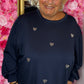 Sweater Sweatheart Donker Blauw Plus Size Maat 50 t/m 54