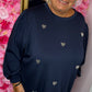 Sweater Sweatheart Donker Blauw Plus Size Maat 50 t/m 54