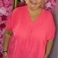 Blouse Ballon Sum Koraal Plus Size maat 48 t/m 54