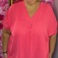 Blouse Ballon Sum Koraal Plus Size maat 48 t/m 54