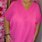 Blouse Ballon Sum Fuchsia Plus Size maat 48 t/m 54