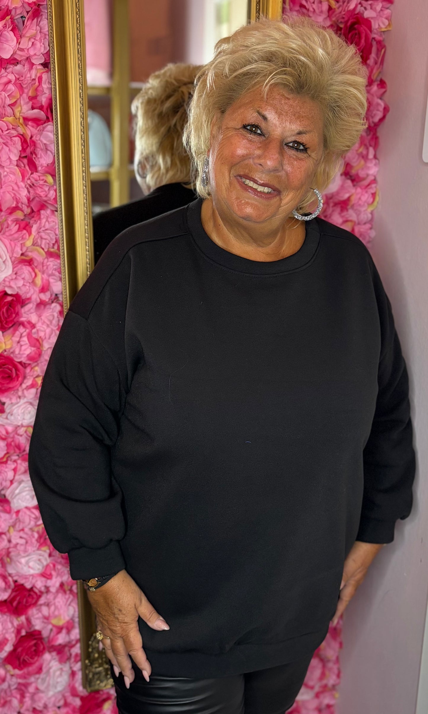 Trui Ultime Cozy Zwart Plus Size Maat 48 t/m 52