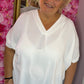 Blouse Ballon Sum Wit Plus Size maat 48 t/m 54