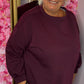 Trui Ultime Cozy Bordeaux Plus Size Maat 48 t/m 52