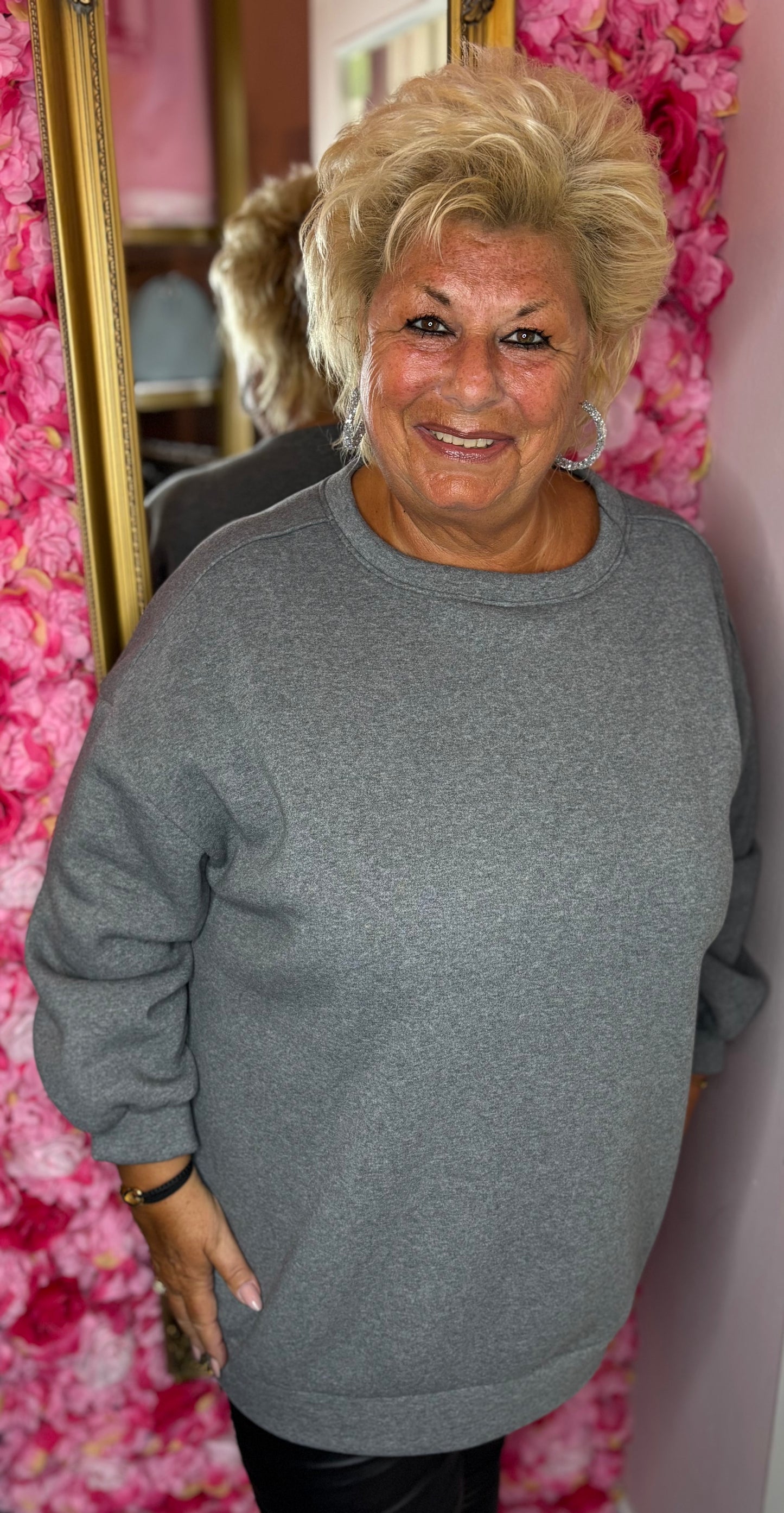 Trui Ultime Cozy Grijs Plus Size Maat 48 t/m 52