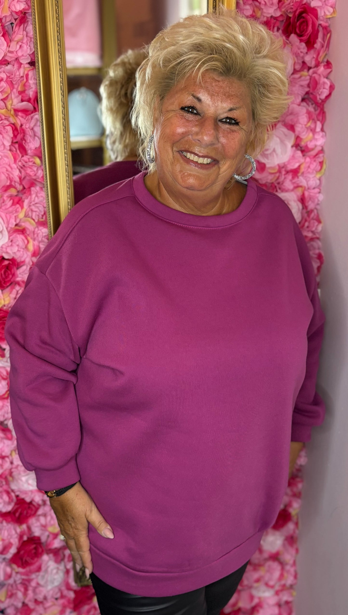 Trui Ultime Cozy Cyclaam Plus Size Maat 48 t/m 52