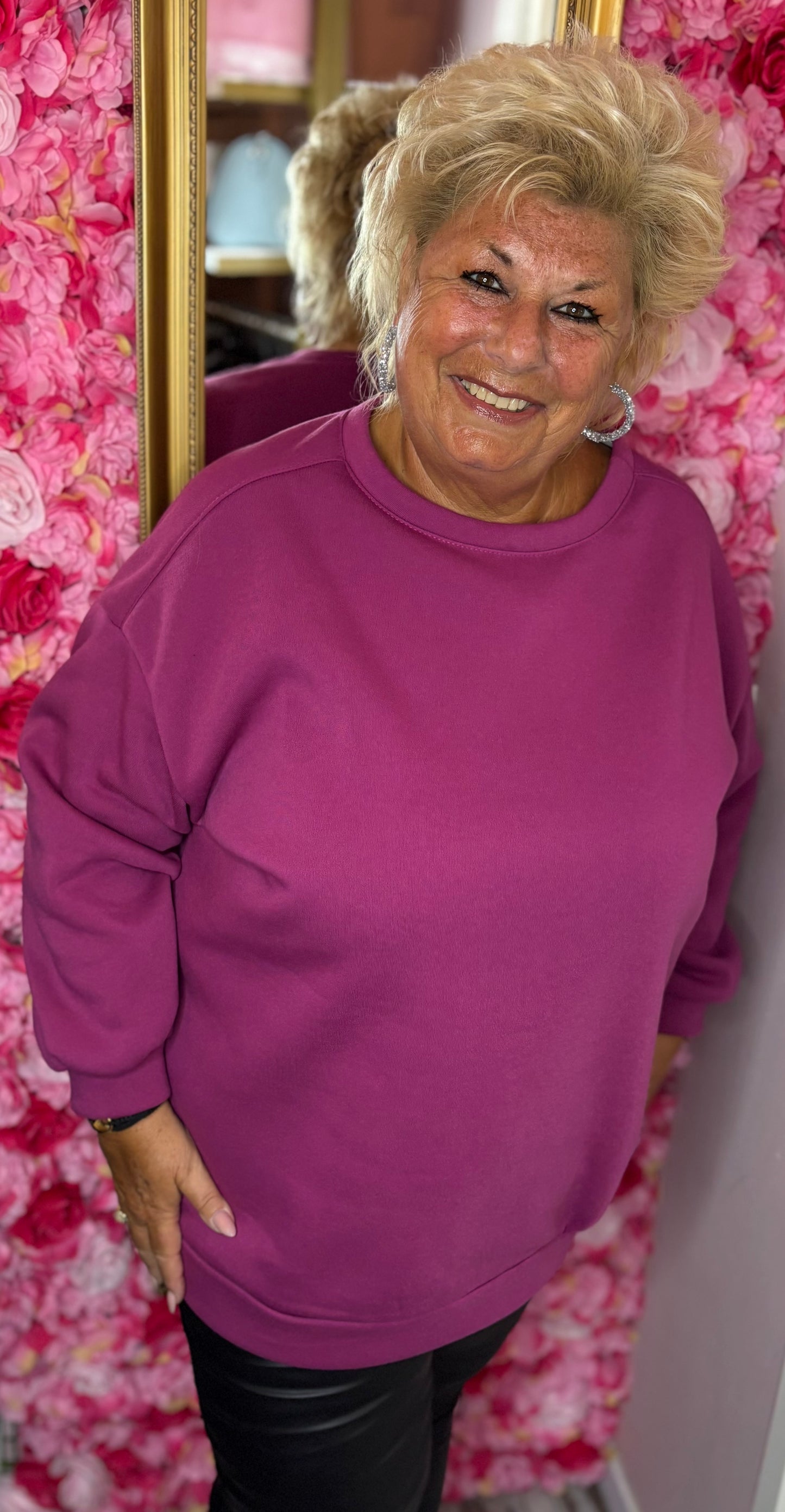 Trui Ultime Cozy Cyclaam Plus Size Maat 48 t/m 52