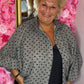 Blouse Butterfly Love Zwart Plus Size Maat 44 t/m 48-50