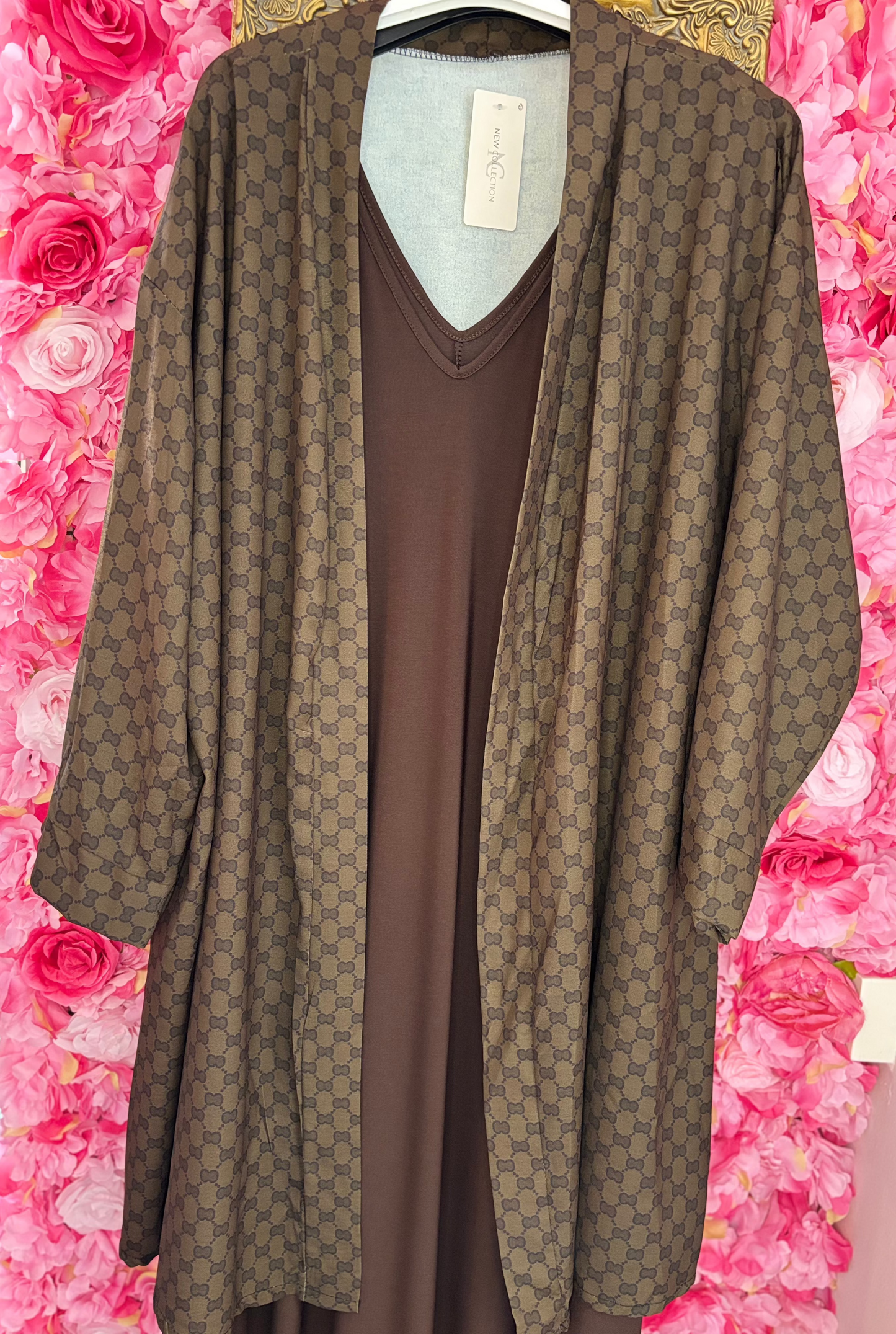 Kimono Flucc Bruin Plus size Maat 48 t/m 56-58