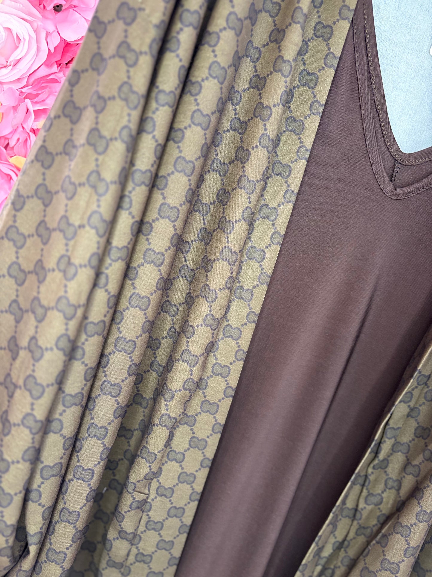 Kimono Flucc Bruin Plus size Maat 48 t/m 56-58