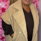 Gilet Teddy Camel Plus Size Maat 48 t/m 54