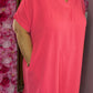 Lange Jurk Summer Koraal Plus Size Maat 48 t/m 54-56