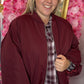 Bomber Sporty Bordeaux Plus Size Maat 48 t/m 52-54