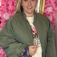 Bomber Sporty Leger Groen Plus Size Maat 48 t/m 52-54
