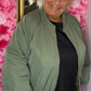 Bomber Sporty Leger Groen Plus Size Maat 48 t/m 52-54