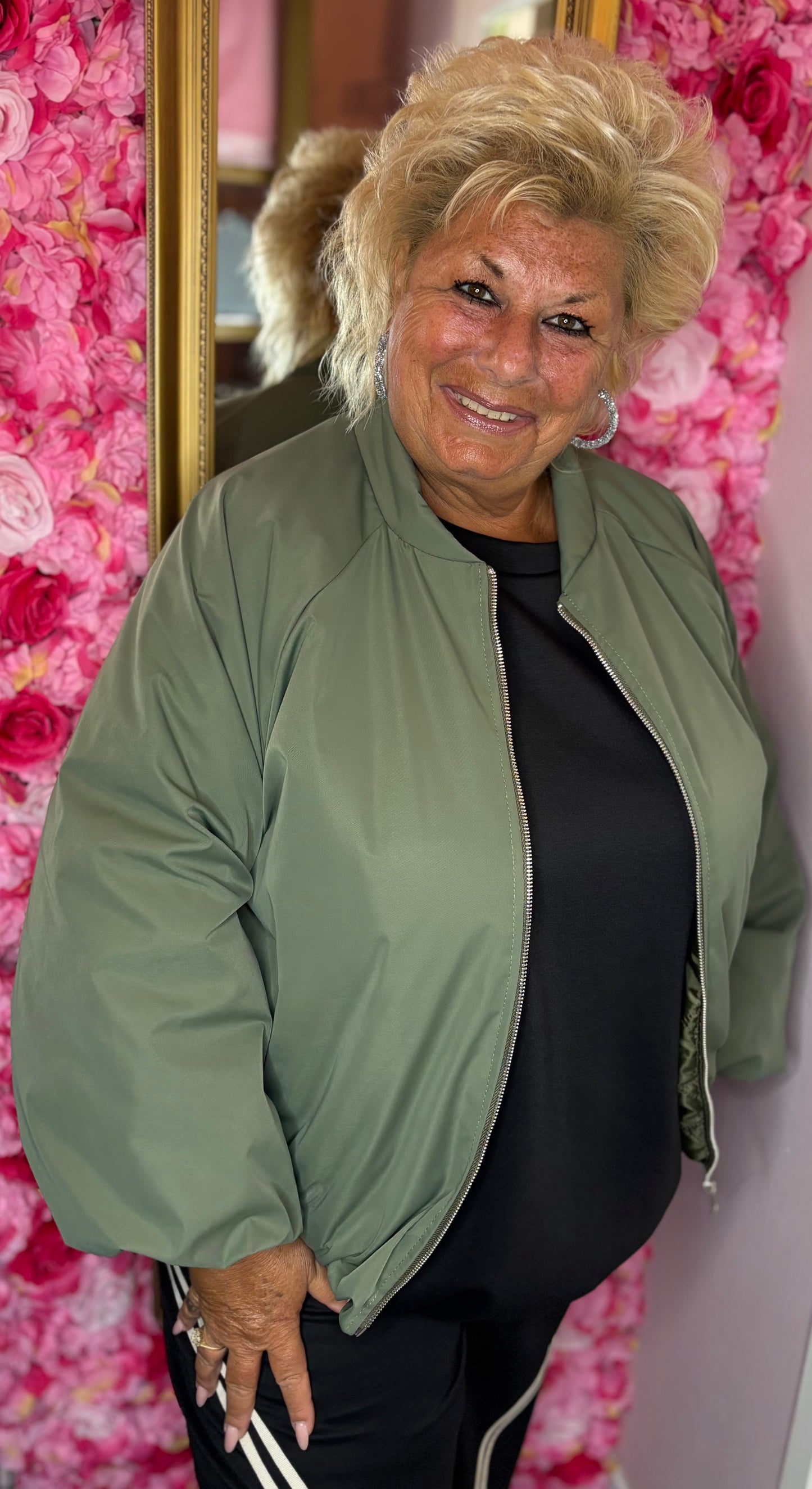 Bomber Sporty Leger Groen Plus Size Maat 48 t/m 52-54