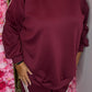 Comfy Set Sporty Chic Bordeaux Plus Size maat 48 t/m 54