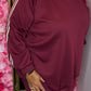 Comfy Set Sporty Chic Bordeaux Plus Size maat 48 t/m 54