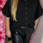 Pofbroek Leather Look The Rebel Zwart Plus Size Maat t/m 46