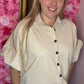 Blouse Basic Butty Beige Plus Size Maat 44 t/m 48-50