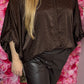 Pofbroek Leather Look The Rebel Bruin Plus Size Maat t/m 46