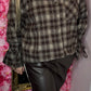 Pofbroek Leather Look The Rebel Bruin Plus Size Maat t/m 46
